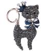 High Grade Cute Cartoon Exquisite Rhinestone Alloy Kitten Brooch Fashion Atmosphere Clothing Accessories