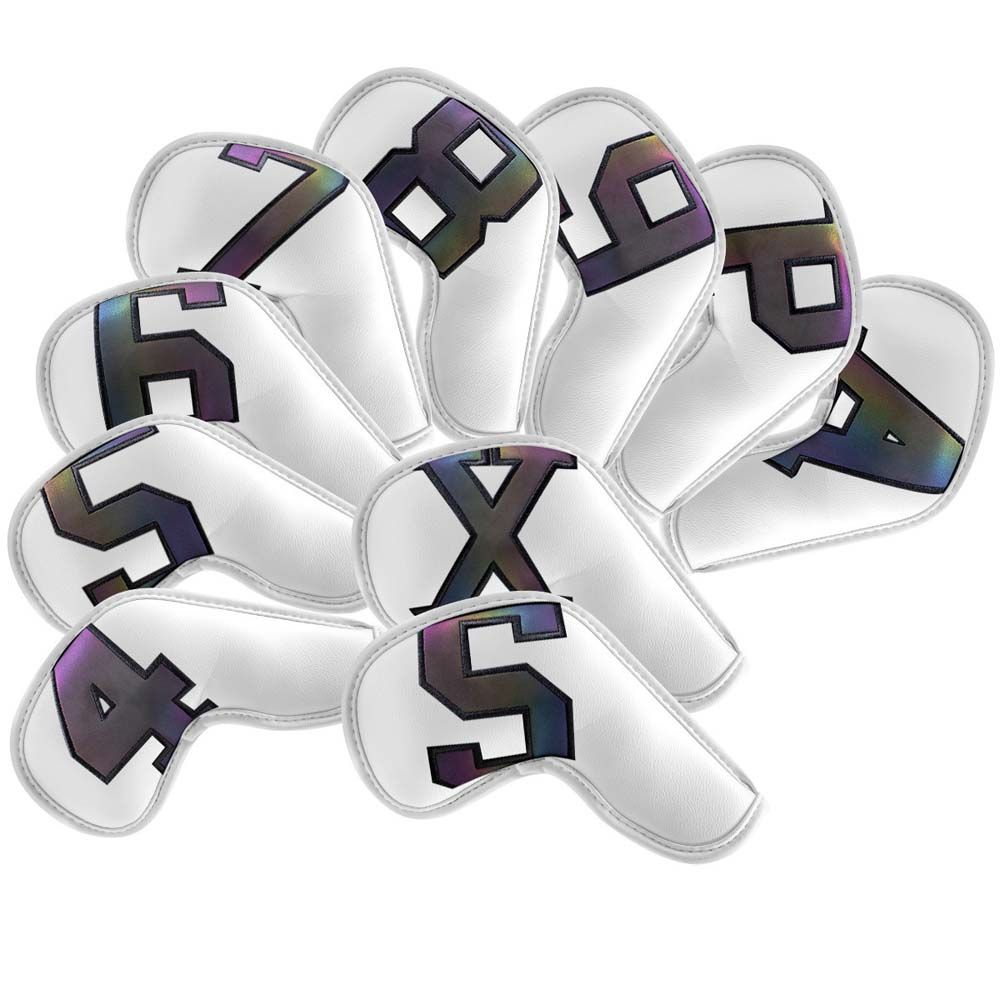 Вышивка с дизайном цифр Чехол для гольф-клуба Головные чехлы для гольфа Головной чехол Чехол для головки гольф-айрона