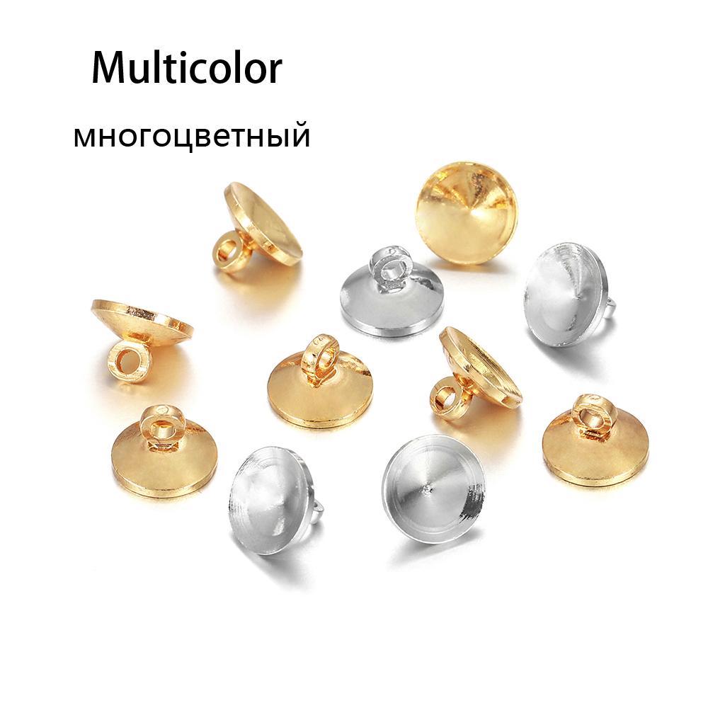 50pcs/lot Material Copper Beads Cap Fit Glass Wishing Bottle Pendant Caps Connectors For DIY Jewelry Making Handmade Supplies