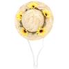 Pet Sombrero Hat Mini Straw Hat Pets Birthday Party Hats with Flowers for Small and Medium Dogs CatsYellow Flowers S