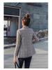 Women's Plaid Suit Jacket, Spring/Autumn 2024 Collection - Slim, Short Style, Trendy Student Look