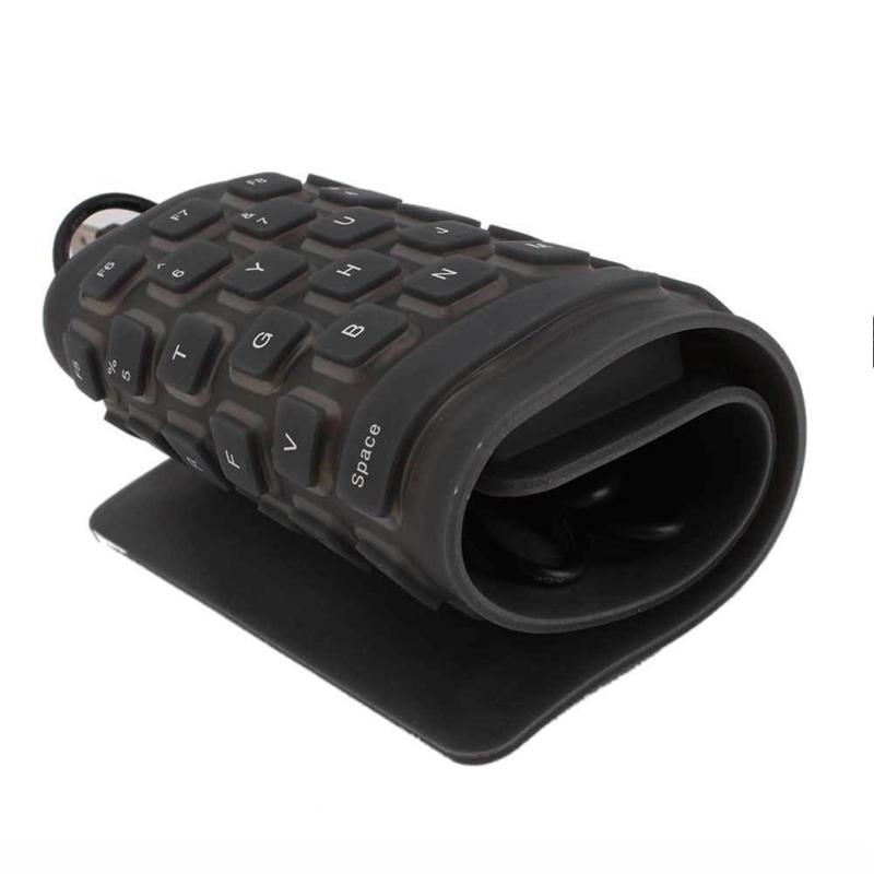 VAORLO 85-клавишная USB мини-гибкая силиконовая складная проводная клавиатура для ПК для ноутбука, США, складная портативная проводная английская клавиатура