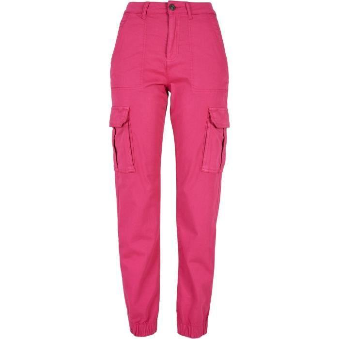 Pantalon en sergé de coton femme Urban Classics Utility - rose - 30