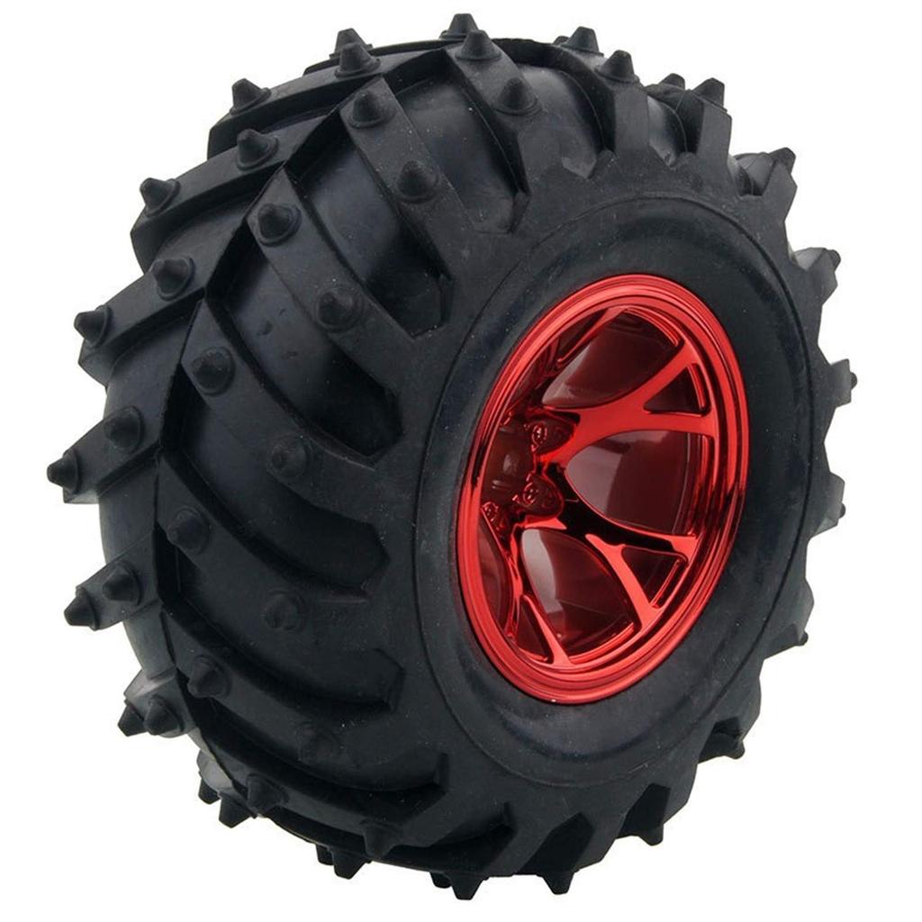 Haruhana Tires of for Scale RC Monster and Big Tires and 129mm Diameter 52mm Inner 57mm Compatible with 12mm Hex Wheel Includes Inner Tires and Wheels