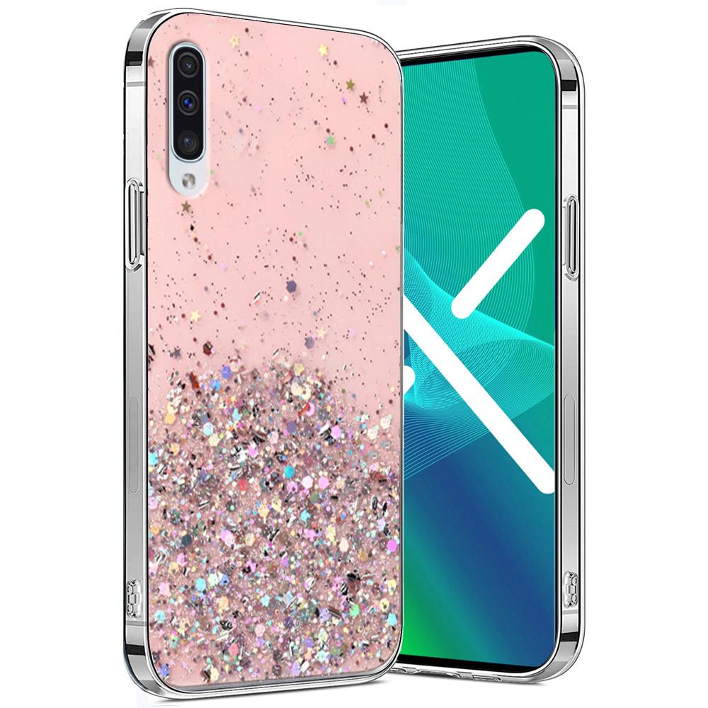 Case for Samsung Galaxy A50/A50S/A30S, Glittery, Pink