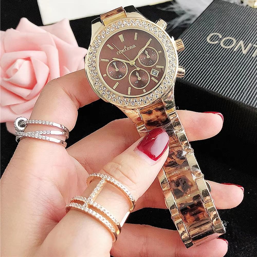 New Fashion Luxury Designer Brand Silver Watches Women Watch Ladies Stainless Steel Rhinestones Quartz Watch Female Wristwatches