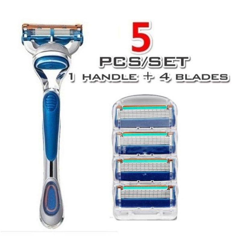 Мужская суперострая бритва с 5-слойным лезвием (1 ручка), 4/8/12/16/20 шт. аксессуаров для ножей