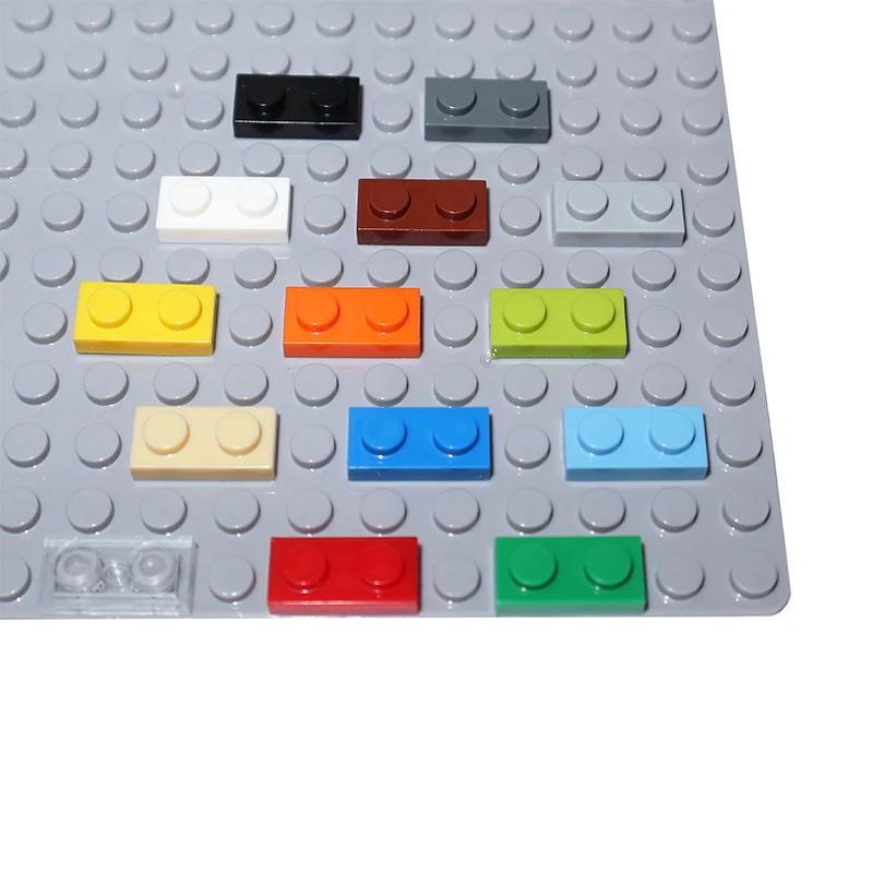 200 шт. Конструктор DIY Фигурки Кирпичики 1*2 Частицы для Сборки MOC 3023 Тонкая Пластина 1x2 Точки Образовательная Креативная Игрушка для Детей