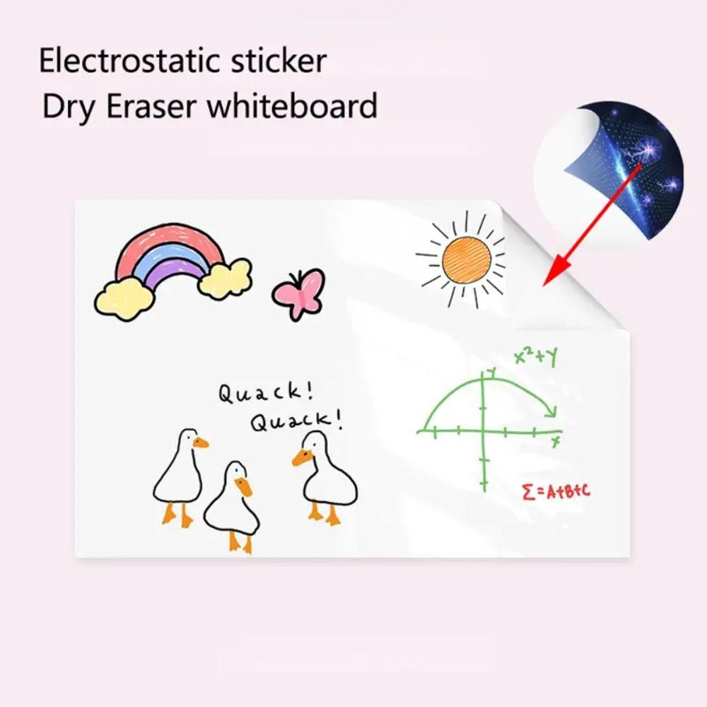 Electrostatic Whiteboard Sticker Removable Erasable Whiteboard Teaching Graffiti Drawing Board
