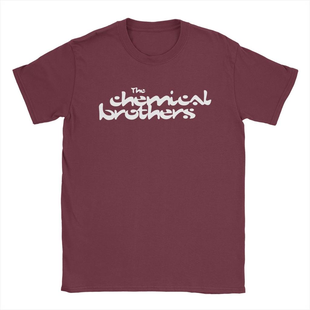 Мужские футболки The Chemical Brothers Хлопковые топы Смешные футболки с коротким рукавом и круглым вырезом Графические футболки