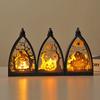 Halloween Lantern Lights - Decoration Vintage Led Pumpkin Lights | Tabletop Skeleton Pumpkin Castle Lantern | Lamp Ornament