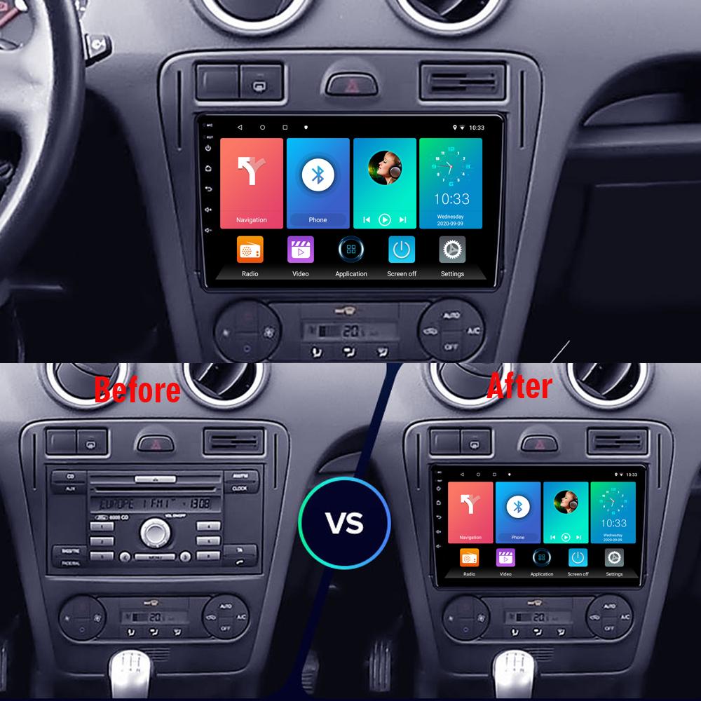 Автомобильное радио 2Din Android для Ford Fusion 1 2005-2012, мультимедиа Carplay, авто, Wi-Fi, головное устройство, стереонавигация, 2 + 32 ГБ