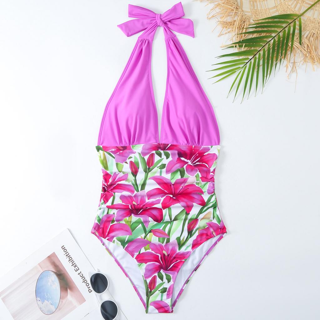 New One-piece Swimsuit Female Chiffon Skirt Swimsuit Set