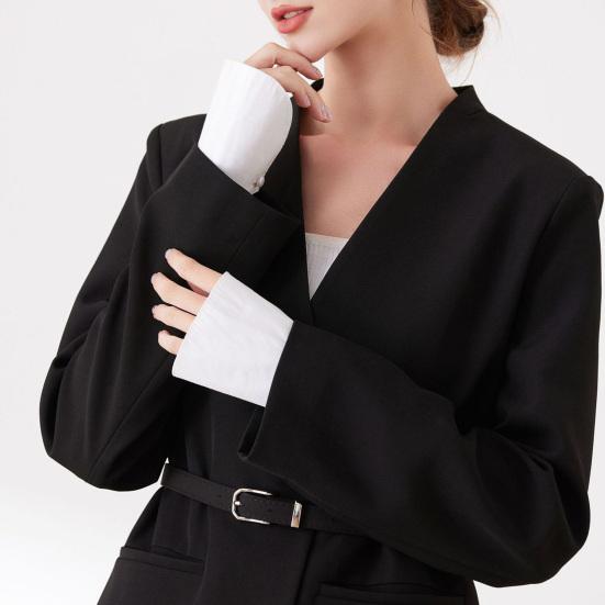 Женский съемный фальшивый воротник и манжеты Белый воротник рубашки Манжеты на рукава для офиса Деловых Формальных случаев