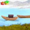 Jiangnan Small Boat Micro-landscape Model Home Handicrafts Resin Gifts Small Ornaments Fishing Boats, Black-roofed Boats