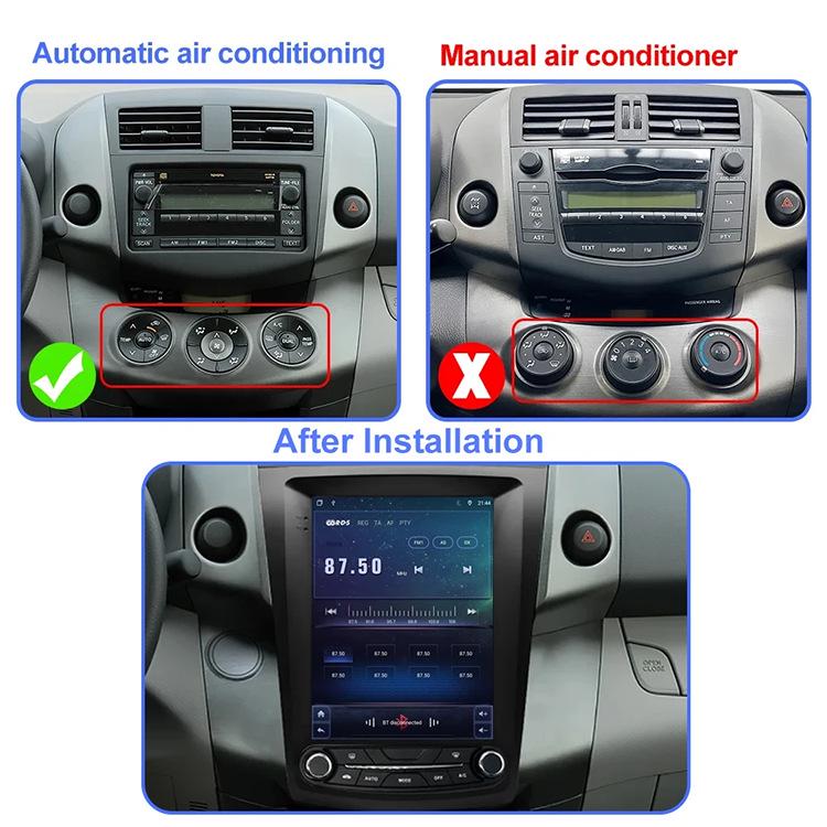 Toyota RAV4 Android GPS Навигация Смарт-управление с HD Камерой Заднего Вида и Совместимостью с CarPlay
