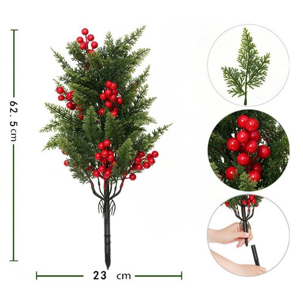 Green Mini Christmas Tree Photo Props Simulated Pine Ground Stakes  Patio Ornament