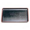 45cm Keyaki Kaiseki Tray In Black or Lacquerware Made In Dishwasher Safe J-kitchens Heat-Resistant (Tray) Red, Non-Slip, Heat-Resistant (ABS Resin),