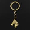 New Fashion Men 30mm Keychain DIY Metal Holder Chain Vintage Horse 28x22mm Antique Bronze Silver Color Pendant