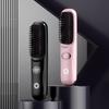 Yousheng Cordless Hair Straightener Brush 3 Temp Adjustable Fast Heating USB Rechargeable LCD Display Portable Hot Brush Electric Curly Hair Styling
