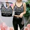 European & American Rhinestone Camisole: Seamless Spring/Autumn U-Back Vest.