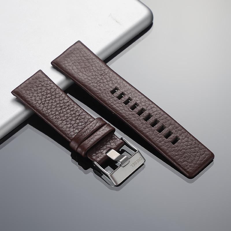 Матовый зернистый ремешок для часов из коровьей кожи для мужских смарт-часов - Повседневный минималистичный, 22/24 мм