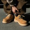 Мужские туфли дерби 2025 новые британские высококлассные универсальные мужские туфли на низком ходу, туфли на платформе, ретро туфли с большой головой