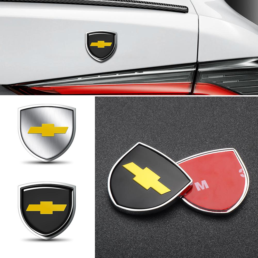 AABHE1 3D Metal Styling Body Fender Decoration Shield Stickers for Chevrolet Silverado Trailblazer Suburban Traverse Onix Colorado Volt