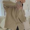 Желтый вязаный кардиган женский свободный джемпер хаки верхняя одежда свитера свитер Y2k пальто