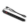 Qoltec Listwa zasilająca  PDU do  RACK 19'' | 1U | 16A |  6xSCHUKO | 2m