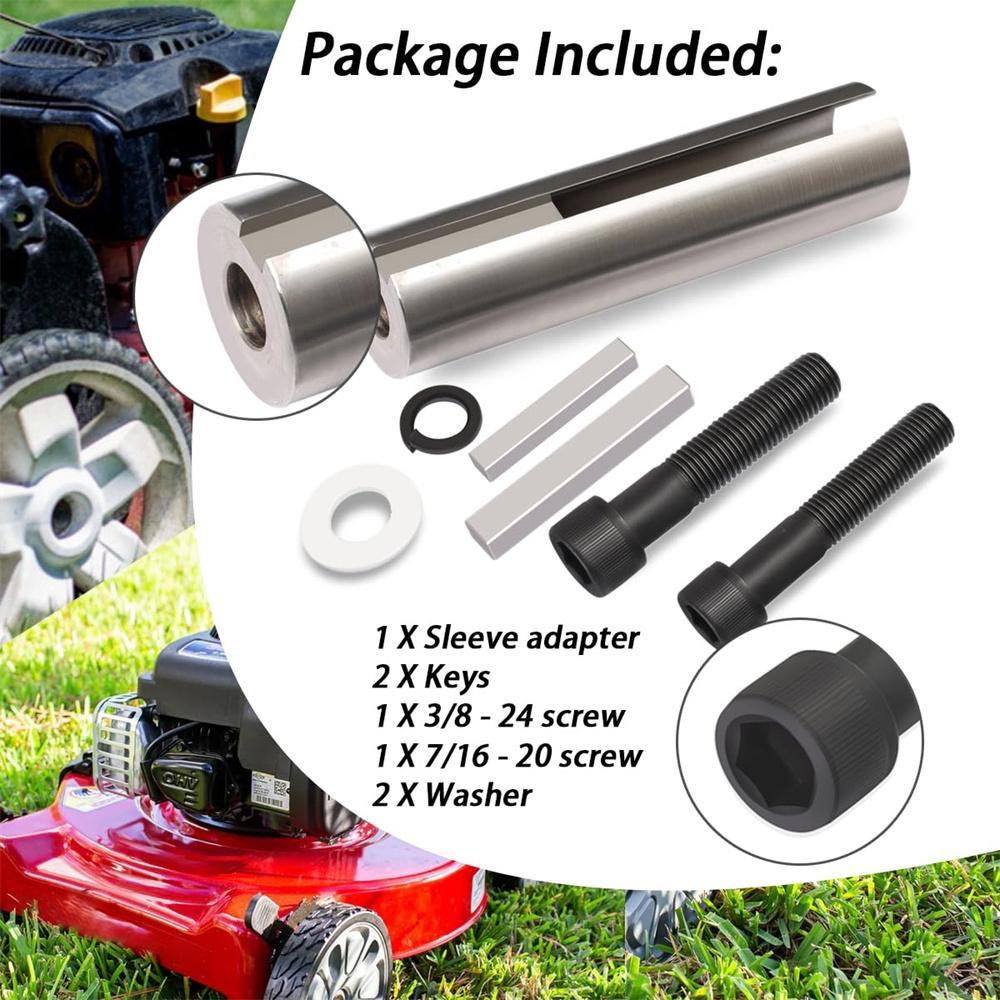 Удлиненный переходник с 1 дюйма на 1 1/8 дюйма, 1/4" шпонка, шкив газового двигателя, адаптер гильзы коленчатого вала