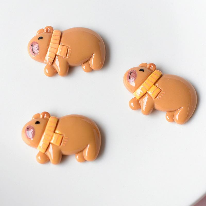 Набор из 6 шт. мультяшных магнитов на холодильник с тематикой животных капибар. Милые, забавные, декоративные магниты на холодильник. Декоративная доска для записей.