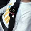 Черный кот Автомобильные защитные накладки на ремень безопасности Мягкая плюшевая накладка для снятия давления Защитный чехол на ремень безопасности Автомобильный наплечник для ремня безопасности