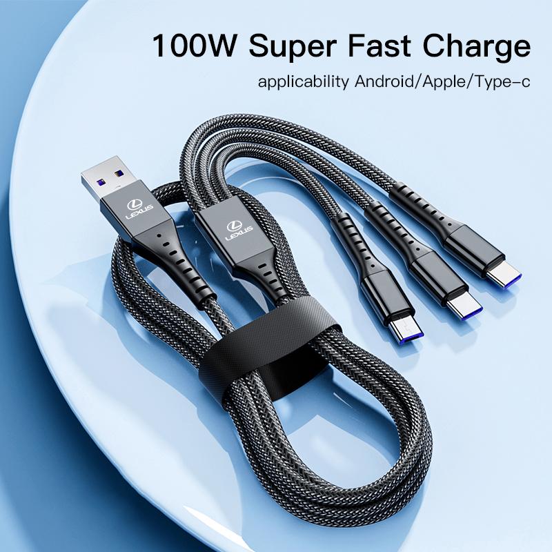 EAV3 2026 Горячие Наклейки в Салон 100 Вт USB Type C Линия Данных Автомобильное Быстрое Зарядное Устройство/Переходник для Автомобильного Прикуривателя для Lexus RX300 IS200