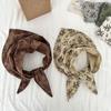 Floral Triangle Scarf Women's Autumn and Winter Decorative Versatile Scarf Small Fresh Bag Head Scarf Scarf Silk Scarf