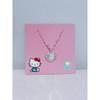 [Bliss Gold] Silver Hello Kitty Heart Chain Necklace 37.5cm B-Nbl9011