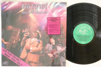 LP Пластинка BIG TWIST & THE MELLOW FELLOWS - Живьём из Чикаго! Больше Жизни AL4755 Аллигатор Запись 1987 США Блюз Б/У