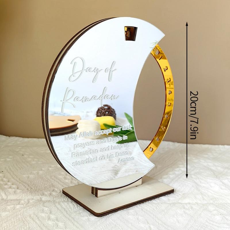 Acrylic Ramadan   Calendar  Middle Eastern Countdown  Calendar For  Eid Mubarak  Table Ornament  Muslim  Ramadan Party Gift