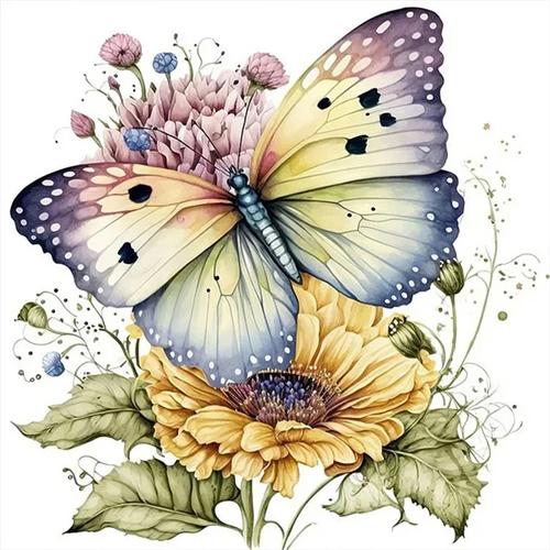 5D Алмазная Картина Новые Поступления Цветок Бабочка Полный Квадрат Круглый Вышивка Пейзаж Мозаика Домашний Декор