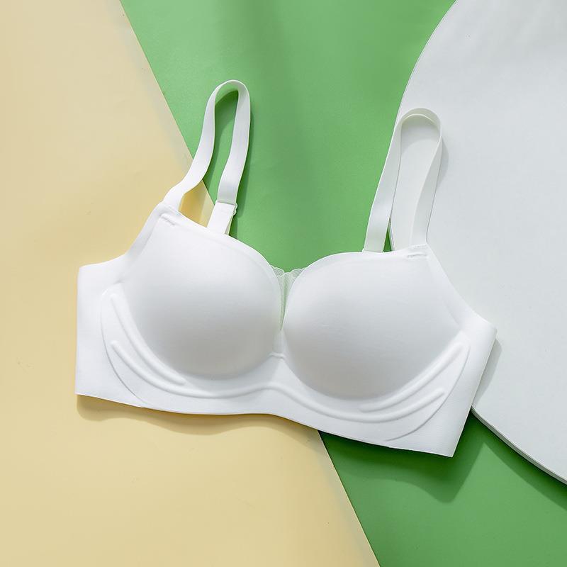 Простой бюстгальтер с драпировкой, бесшовная сетчатая пряжа, гладкая поверхность без косточек, большой, предотвращающий провисание, регулируемый бюстгальтер для поддержки под грудью
