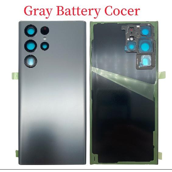 Сменный корпус для задней двери из стекла для Samsung Galaxy S22 Ultra, задняя крышка для аккумулятора, задняя крышка с клеевым клеем
