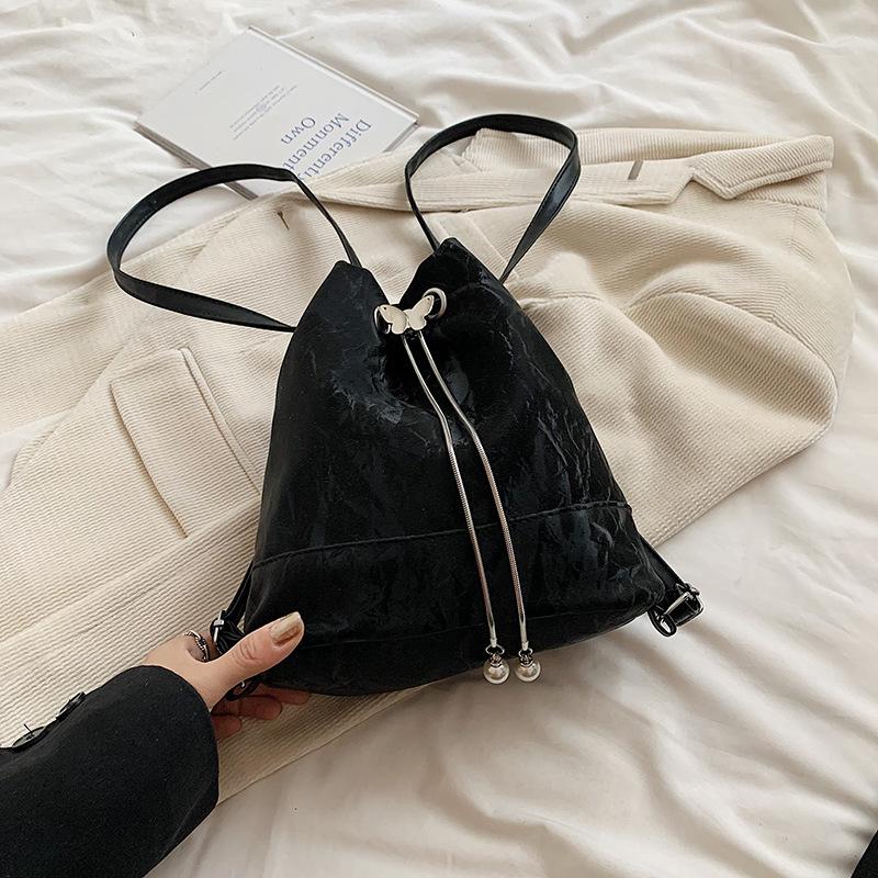 Мятно-зеленый рюкзак-мешок женский 2025 новый трендовый рюкзак-ведро универсальный рюкзак с цепочкой-бабочкой