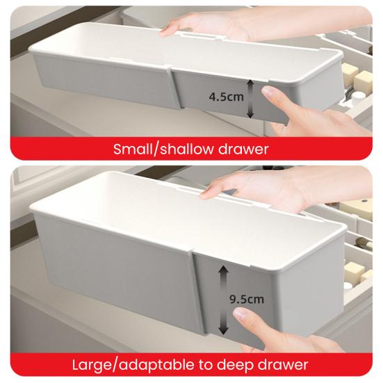 Телескопический ящик для хранения, органайзер, большая вместимость, гладкие края, выдвижная конструкция, экономящая место посуда