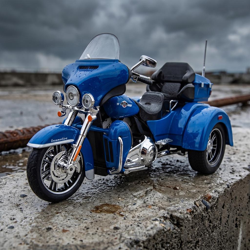 1:9 Harley Davidson Tri Glide Ultra Harley Davidson Tri Glide Ultra Металлический Литой Модель Автомобиля Звук и Свет Коллекция Подарок