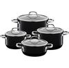 Набор сотейников WMF Silit Passion, чёрный, 4 предмета (21.0929.7178)