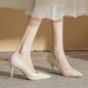 2025 Spring/Autumn Women's White Stiletto High Heels – Elegant and Comfortable