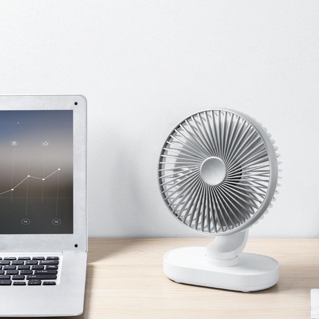 Rechargeable Desk Fan with 4 Speeds USB Powered Removable Multipurpose Desktop Fan -quiet Design Fan Small Fan for Bedrooms