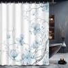 1 штука красивая фэнтезийная абстрактная синяя цветочная шторка для душа, украшение для ванной комнаты, включая шторку для душа и крючки