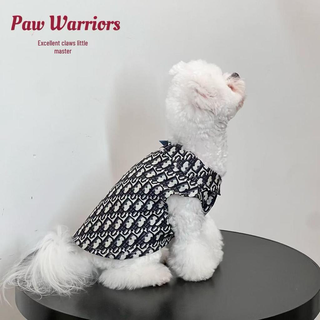 Роскошный джинсовый безрукавный жилет для собак - Подходит для золотистого ретривера, тедди, бишона, шнауцера, корги