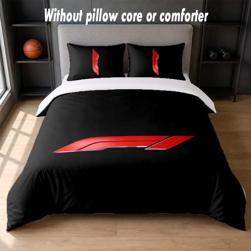 F1 Design Bed Bedding Set 1 Duvet Cover + 2 Pillowcases Soft Breathable Household Bed Linens